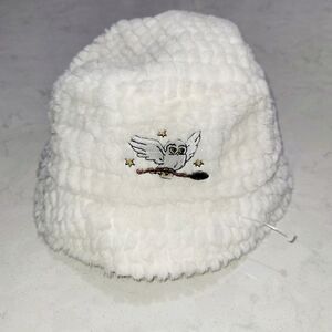 Harry Potter Hedwig Sherpa Bucket Hat By Miniso Wizarding World Adult ONE SIZE